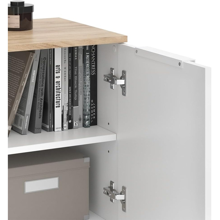 Комод Vicco Wido, білий/Сонома, 40 x 50 см з 2 дверцятами