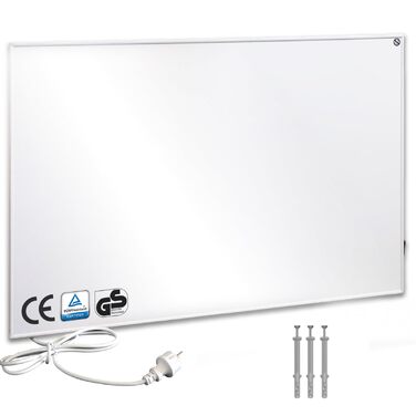 Інфрачервоний обігрівач 500 Вт, енергозберігаючий інфрачервоний настінний обігрівач для площі 5-10 м, електричний обігрівач із захистом від перегріву, сертифікований TV SD, 703x603 мм, 500 Вт з механічним вимикачем