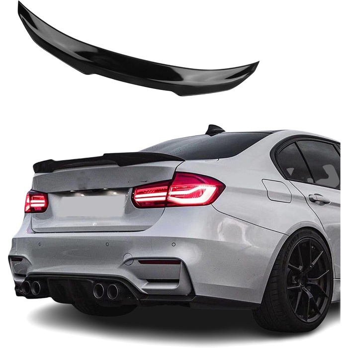 Задній спойлер Fly Design підходить для BMW F30 3 серії Limo PSM Style Gloss Black з ABS