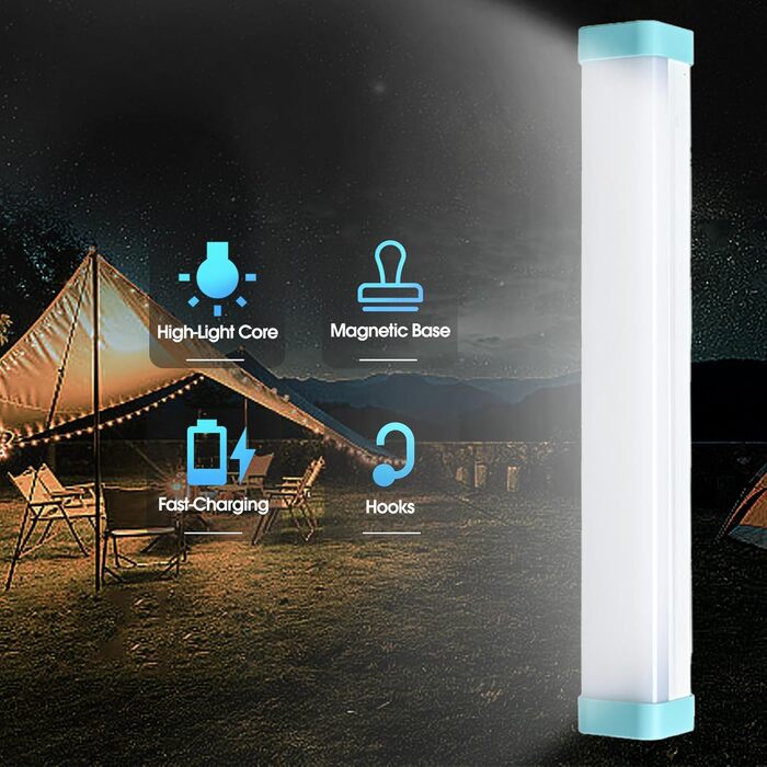 Акумуляторний кемпінговий ліхтар LETOUR, кемпінговий ліхтар з 4 режимами освітлення, світлодіодний кемпінговий ліхтар, ліхтар для намету для походів, відключення електроенергії та надзвичайних ситуацій T08