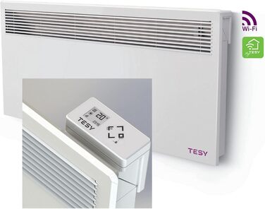 Електричний радіатор, електричний обігрівач, настінний конвектор, світлодіодний дисплей з WiFi та хмарним сервісом, 3000 Вт, 3000 Вт з WiFi