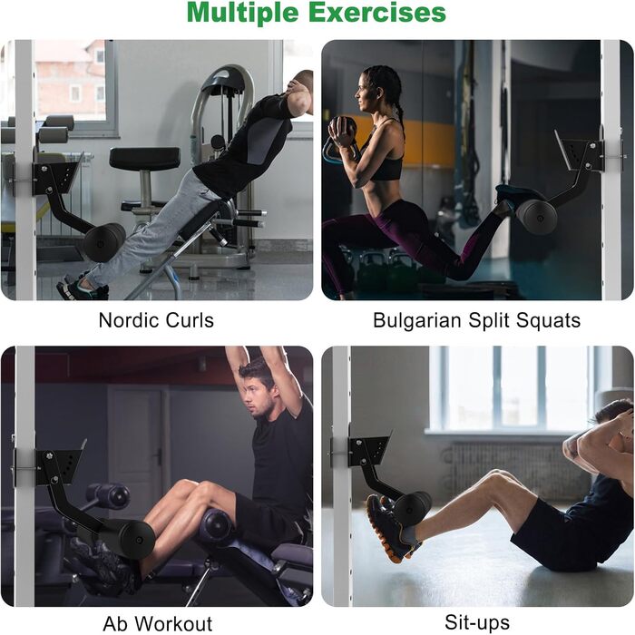 Стійка для присідань з розгинанням ніг SELEWARE для силової стійки 2x2 або 3x3 з отвором 5/8&quot або 1&quot Регульована насадка для тренажера великогомілкових м&39язів живота зі шкіряною поверхнею для тренувань у домашньому спортзалі для стійки 3x3 з отв