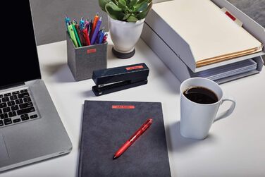 Оригінальна етикеточна стрічка DYMO D1 Чорний на червоному 19 мм x 7 м Самоклеюча етикеточна стрічка Для принтера етикеток LabelManager, чорний на червоному, 19 мм x 7 м