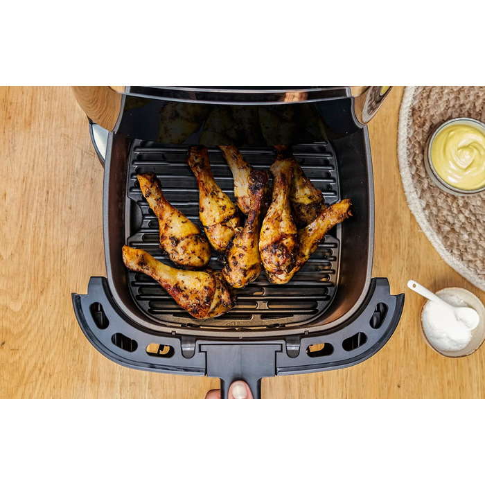 Аерофритюрниця Tefal EY8018 Easy Fry & Grill XXL 2-в-1 Аерофритюрниця та гриль Вставка Flexcook для 2 страв одночасно Здорова фритюрниця без олії енергозберігаючі 8 програм 8 осіб