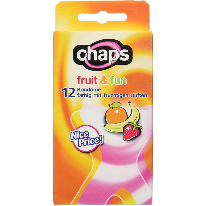 Презервативи Chaps Fruit & Fun, 12 шт, фруктові аромати