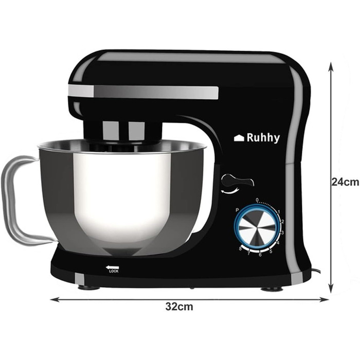 Міксер для кухонного комбайна, багато аксесуарів, чаша з нержавіючої сталі 16746