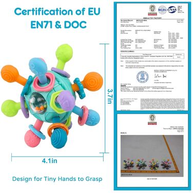 Дитяча іграшка 6 місяців м&39яч для малюків, сенсорна дитяча іграшка від 0-6 місяців брязкальце дитяча іграшка від 0 3 6 9 місяців
