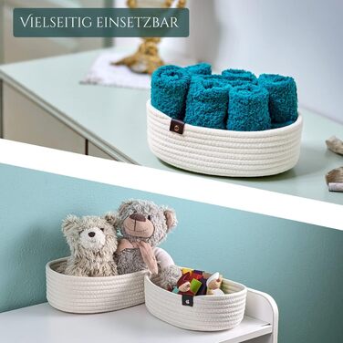 Овальні кошики для зберігання речей для полиць, шаф, спалень, ванних кімнат, органайзерів, комодів, дитячих кімнат, декору, декоративний кошик, набір з 3 шт.