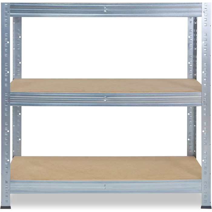 Професійний надміцний стелаж, оцинкований/металевий стелаж з 3 полицями, вантажопідйомність 200 кг кожна/металевий стелаж для підвалу, гаражний стелаж, стелаж для майстерні або стелаж для зберігання/навісний стелаж, металевий, В 115см / Ш 100см / Г 60см, 