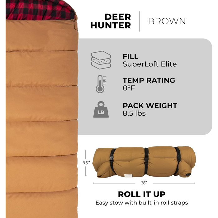 Рюкзак-шляф TETON Sports Deer Hunter 0F 90 дюймів x 39 дюймів, ліва блискавка