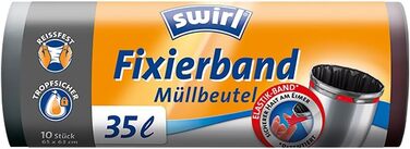 Пакетів для сміття Swirl з кріпильною стрічкою, кожен об&39ємом 35 літрів / пакети для сміття / пакети для сміття / пакети зі шнурком, 10