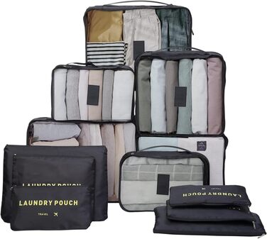 Організатор для валізи, пакувальні кубики для валізи Дорожні аксесуари Організатор для валізи Сумки для одягу Пакувальні кубики Ко