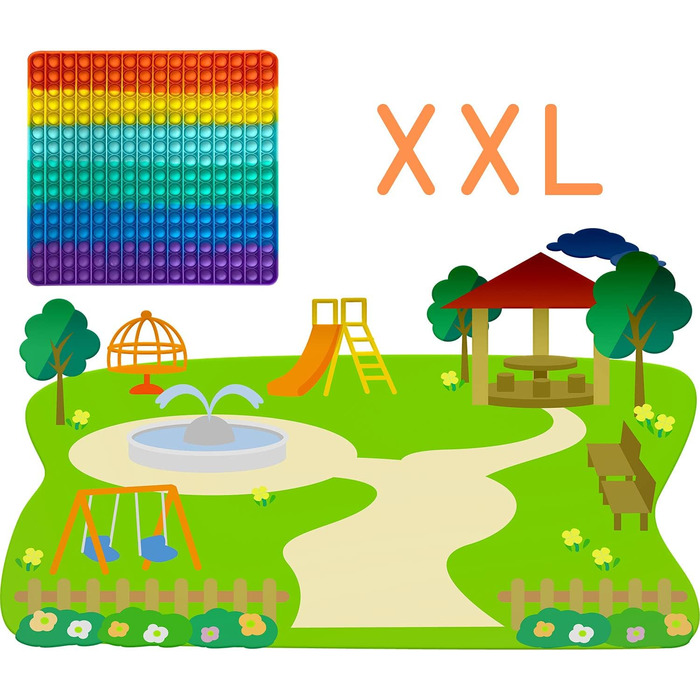 Антистрес іграшка для дорослих Діти Anti Stress Pop Large Figetttoys Fidget Toy Set Figet Bubble Push pop XXL Rainbow Square 30 см