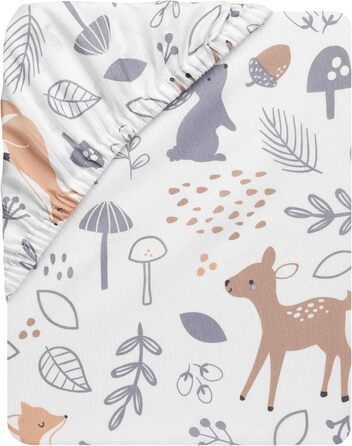 Комплект постільної білизни в дитяче ліжечко Bedtime Originals Deer Park 3-спальний, сірий, тварини, ліс