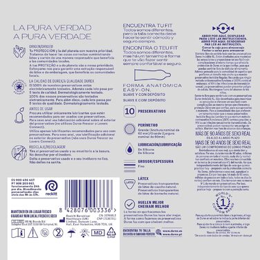 Презервативи Durex Invisible XL, ультратонкі, 57 мм, 10 шт