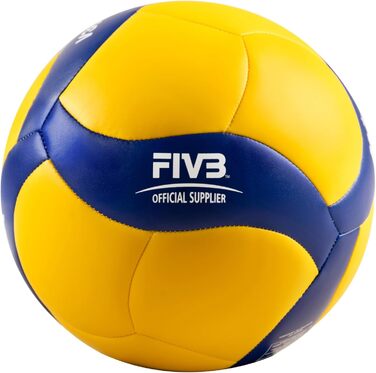 Тренувальний волейбольний м'яч Mikasa V360W-SL (FIVB Certified), Полегшений (200-220 г), Розмір 5, Для дітей та підлітків (6-12 років), Жовто-синій