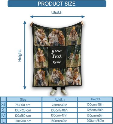 Персоналізована фотоковдра Ferocity з 8 вашими фотографіями 150x200 см Диванна ковдра Суперм&39яка надзвичайно затишна ковдра для родини, друзів, братів і сестер, веселий подарунок Чорний колаж 081 150 x 200 см