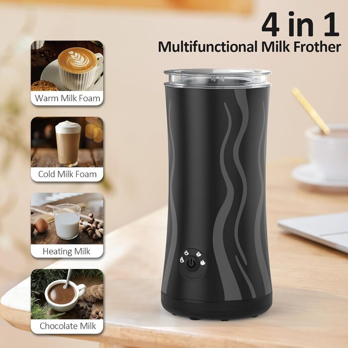 Піноутворювач для молока електричний 4 в 1 для гарячого та холодного молока Гарячий шоколад Тепле молоко Антипригарне покриття 600