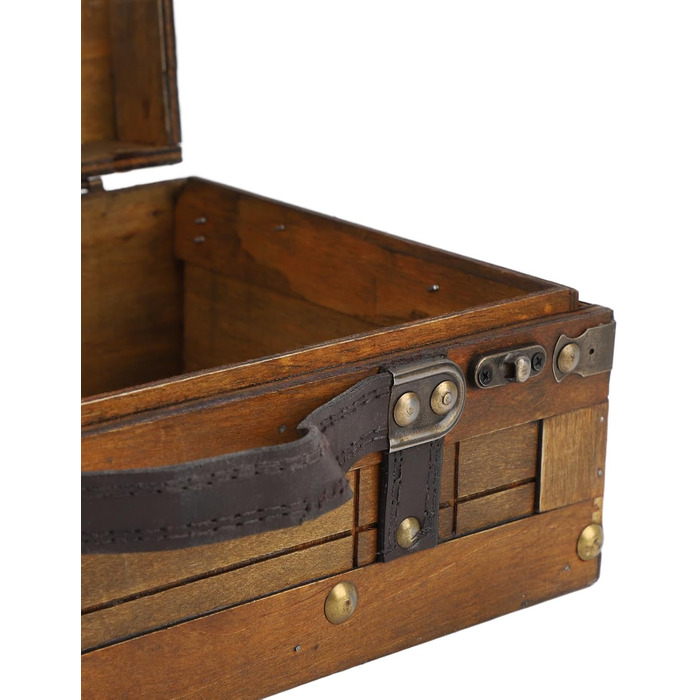 Багатофункціональна дерев&39яна коробка для зберігання сумок, коробка у вінтажному стилі з виглядом вживаного одягу, іграшок, фотореквізиту, домашнього декору (мала) Повсякденна