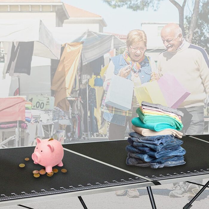 Складаний алюмінієвий стіл для шпалер TRUTZHOLM 300x60 см Багатофункціональний стіл із практичною вимірювальною шкалою Вантажопідйомність до 30 кг, стійка МДФ-плита товщиною 3 мм