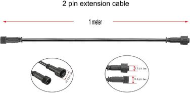 Подовжувачів 3M для світлодіодних ліхтарів RGB, водонепроникний IP67 (, 2 м, 2 контакти), 5