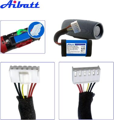 Замінний акумулятор 3.7V 7800mAh для JBL Charge 4, JBL Charge 4BLK, динаміків JBL Charge 4J, заміна акумулятора JBL SUN-INTE-118, SUN-INTE-156, 1INR19/66-3, ID998. (Не для JBL Charge 4 Q)