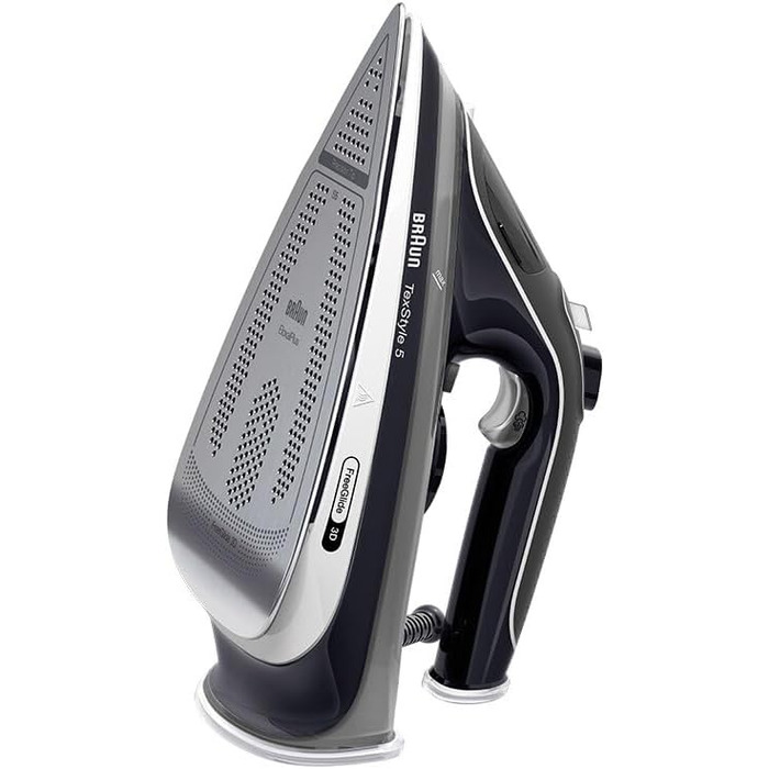 Парова праска Braun FreeStyle 5 SI 5188 BK - праска з підошвою FreeGlide 3D, вертикальна подача пари, 2800 Вт, паровий удар 220 г