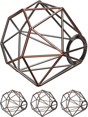 Абажур у клітку, чорний, 155мм Ø (4 шт. и (1 упаковка), бронза / 15,5 см), 3 шт.