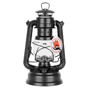 Ліхтар Feuerhand Storm Baby Special 276 Matte Black - Для саду, кемпінгу та балкону - традиційна гасова лампа - з часом горіння 20 годин - Зроблено в Німеччині