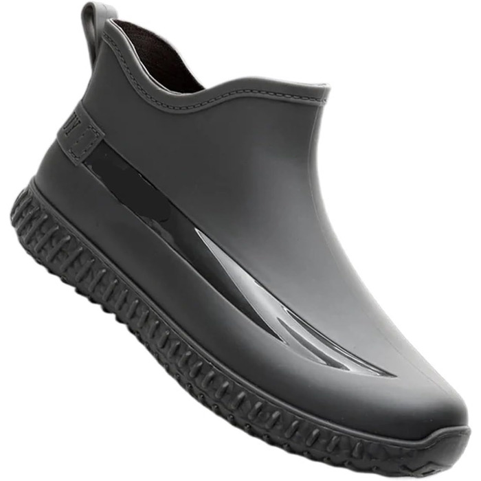 Чоловічі гумові чоботи, гумові чоботи з коротким халявою, низьке робоче взуття, кухонне взуття, зносостійкі водонепроникні чоловічі чоботи, чорні, розмір 43 EU