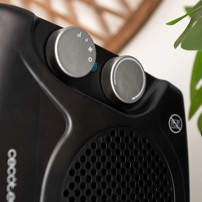 Енергоощадний обігрівач Cecotec ReadyWarm 2000 Max Dual, чорний 2000 Вт, 3 режими, регульований термостат, захист від перегріву, площа обігріву до 20 м