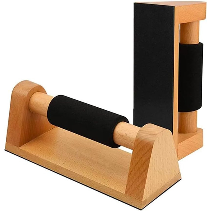 Нековзні турніки для віджимань Aka & Lou з бука, паралельні вправи для калістеніки, дерев&39яні ручки для віджимань, силові тренування, ергономічна рукоятка із захистом зап&39ястя та сумкою