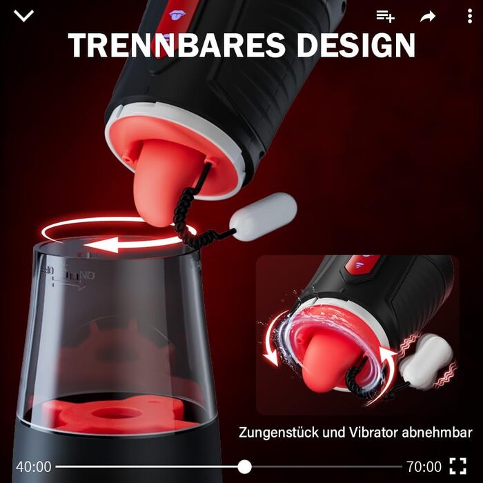 Електричний мастурбатор Seekheart для чоловіків, з 9 режимами смоктання, 9 режимами вібрації та 9 режимами «лизання»