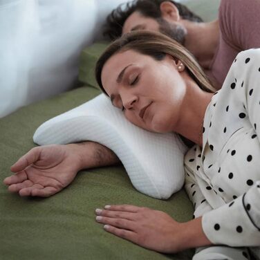 Ергономічна подушка для сну на боці з підлокітником, 26 x 30 x 12 см, охолоджувальний ефект, підтримка шиї та спини