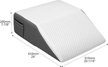 Подушка для ніг QWORK, ергономічна подушка для вен, подушка для підняття ніг з піни з ефектом пам&39яті