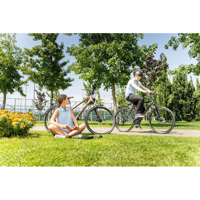 Велосипед Licorne Bike Premium Touring Trekking, 28-дюймова алюмінієва рама з дисковими гальмами, підходить для хлопчиків, дівчаток, жінок та чоловіків