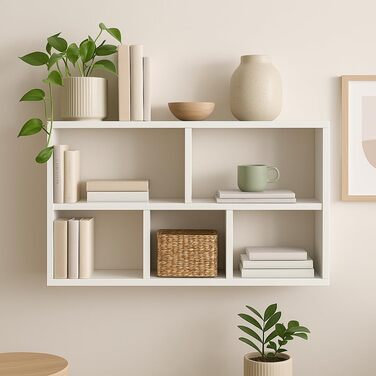 Біла дерев&39яна настінна полиця - настінна книжкова полиця - полиці для стін - полиця для вітальні