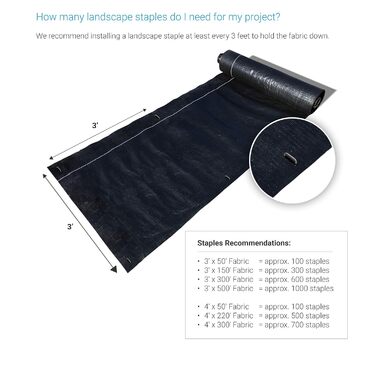 Скоби Sandbaggy 9 Gauge для ландшафтного дизайну, ідеально підходять для твердих ґрунтів, на 20 товстіші за конкурентів, яким довіряють фермери та підрядники в США (200 скоб)