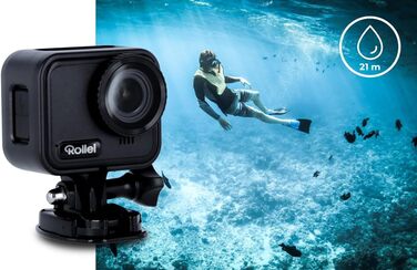 Блискучий екшн 4K, водонепроникність до 21 м, міні-дизайн, сенсорний екран і стабілізація зображення для неперевершених пригод, 9s Cube