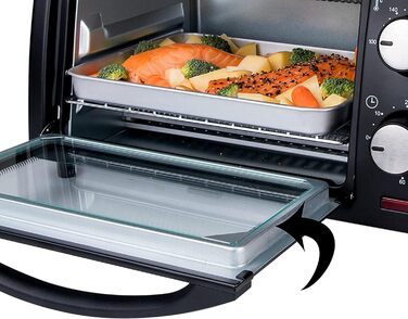 Міні-духова шафа 9 літрів Таймер на 60 хв 800 Вт 100-230C Міні піч Духова шафа Міні-піч Кемпінгова піч Мала духова шафа Маленька духова шафа