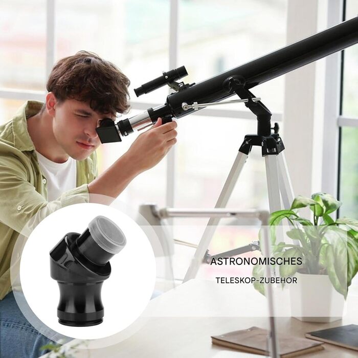 Діагональне дзеркало, 45-градусний обєктив телескопа 1,25 дюйма, оптичне скло з пилозахисною кришкою, прецизійний інтерфейсний аксесуар для рефракторного телескопа, дорослі, чоловіки, жінки