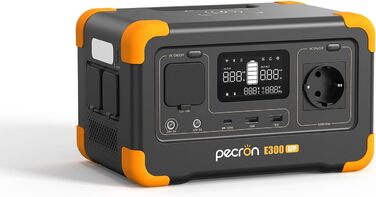 Портативна електростанція pecron E300LFP, сонячний генератор на LiFePO4 акумуляторі ємністю 288 Втгод, виходи CA 600 Вт, генератор живлення для подорожей/кемпінгу/відпочинку на природі/екстрених ситуацій