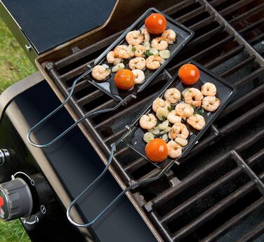 Сковорідки для раклету Rosenstein & Shne Набір з 6 сковорідок-гриль зі складною ручкою, можна мити в посудомийній машині (раклетні сковорідки гриль, сковороди-гриль, пластини для гриля)