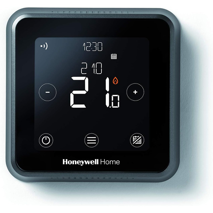 Провідний інтелектуальний термостат Honeywell Home T6 - чорний - сенсорний екран керування опаленням із геозонуванням, Alexa, Apple і Google - 868 МГц - просте встановлення та налаштування програми для комбінованих котлів