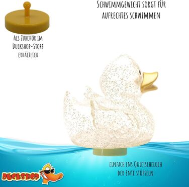 Гумова качечка Камілла - блискітки із золотим дзьобом