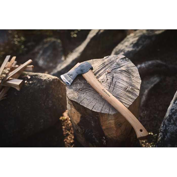 Сокира кувалда EKELUND 510мм Hultafors Виготовлена в Швеції 1210г Преміальна сокира з ручкою з гікорі Скандинавська заточка У комплекті шкіряний захист леза 841710