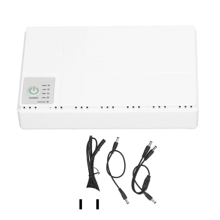 Міні-UPS акумулятор резервного живлення 8800/10400 mAh, 5V, 9V, 12V, безперебійне живлення для камер, роутерів, модемів, резервне живлення 85-265V, 8800 mAh (Європейська вилка)