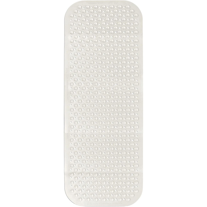 Килимок для ванни XL з протиковзким покриттям 96x34 см, без пластику, натуральний каучук FSC, 100 без BPA та ПВХ, підкладка для ванни кольору перлинно-білий, білий, перлинно-білий XL