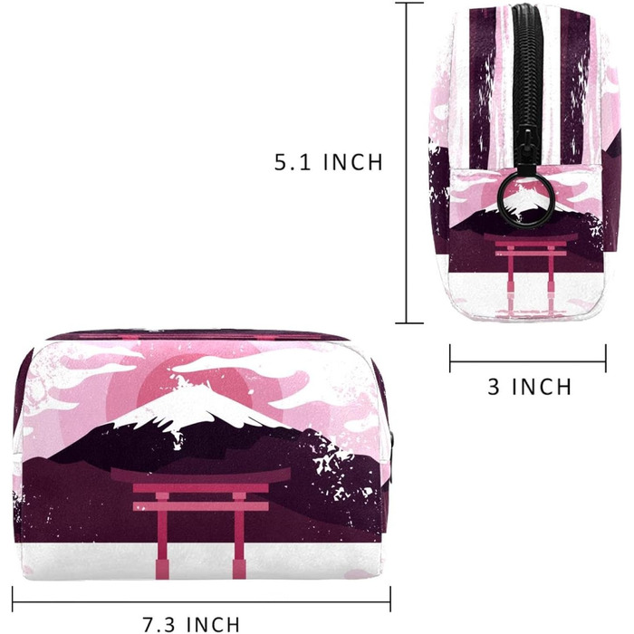 Косметичка з японським храмом, пейзаж Торрі, для жінок, дорожня косметичка, велика, для макіяжу, практична сумка, органайзер, сумк