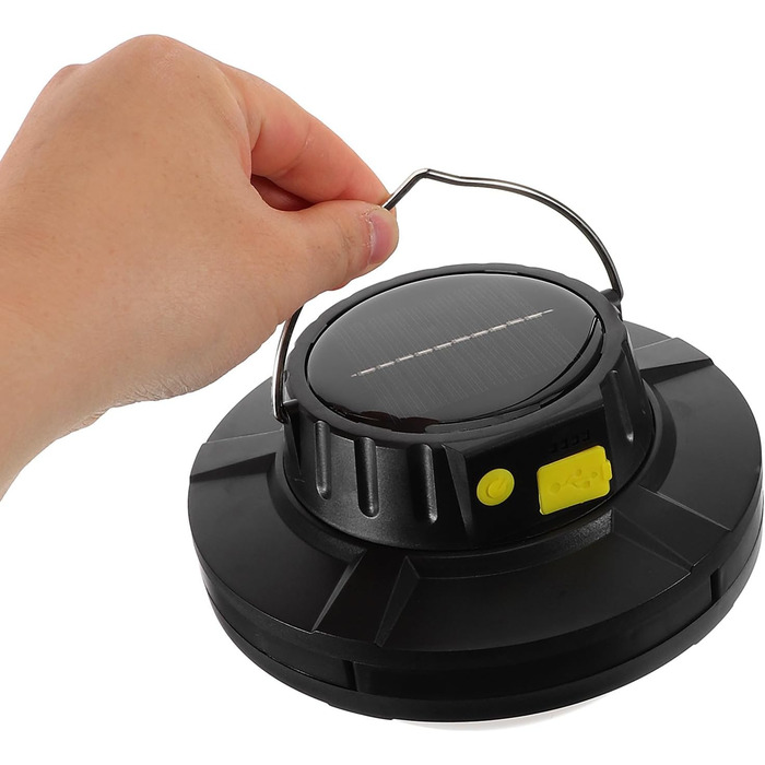 Сонячний кемпінговий ліхтар Hemobllo з регульованим портативним ліхтарем для кемпінгу, кемпінгу та намету, акумуляторний, USB-кабель, аварійне освітлення